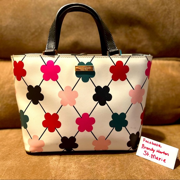 KATE SPADE Authentic Juno Grant Street Flower Multicolor Vinyl Satchel